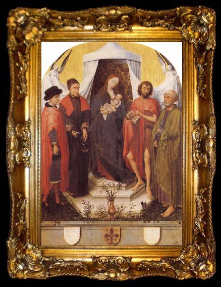 framed  Roger Van Der Weyden Madonna with Four Saints, ta009-2